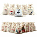 Christmas Bag Canvas Large Candy Bags Canvas Santa Sack with Drawstring for