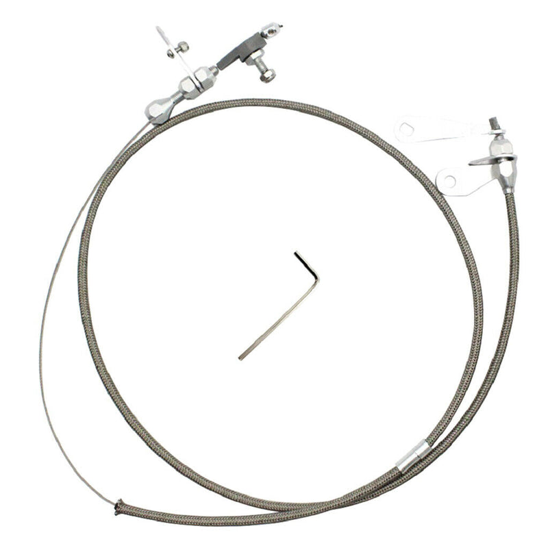Stainless Braided Kickdown Cable Detent for Ford C4 Transmission, Easy to