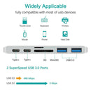 6 in1 Type C Hub To HDMI RJ45 USB 3.0 Adapter 4K Dock PD Charging For MacBook
