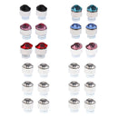 12Pair 4mm Crystal Rhinestone Magnet Ear Stud Earrings Magnetic Mens Women