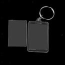 10pcs ACRYLIC BLANK KEYRINGS INSERT PHOTO KEYCHAIN DIY Handicraft 28x49mm