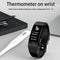 Temperature Measurement Blood Pressure Monitoring Fitness Tracker Black