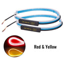 2pcs Ultrafine LED DRL Headlight Assembly Flexible Car Turn Signal Streamer Lamp