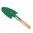 Wood Grip Metal Shovel Trowel Garden Yard Hand Tool 10 inch Green