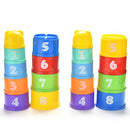 Stack & Nest Plastic Cups Rainbow Stacking Tower Educational Stacking Kids ToyLJ