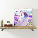 5D Special Shaped Diamond Painting Lavender Girl DIY Rhinestone Wall Art