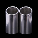 2 x Stainless Steel Rear Chrome Exhaust Tail Tip Pipe For Audi A4 B8 Q5