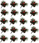 5 Set Merry Christmas Artificial Pine Needles Dried Flowers Mini Xmas Tree Decor