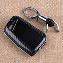 Carbon Fiber ABS Smart Key Fob Cover Case Chain Fit for VW Golf MK7 Skoda Karoq