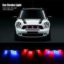 1 Set  6X 3LED Red And Blue Car Dash Flash Flash Emergency Police Warning Lights