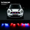 1 Set  6X 3LED Red And Blue Car Dash Flash Flash Emergency Police Warning Lights