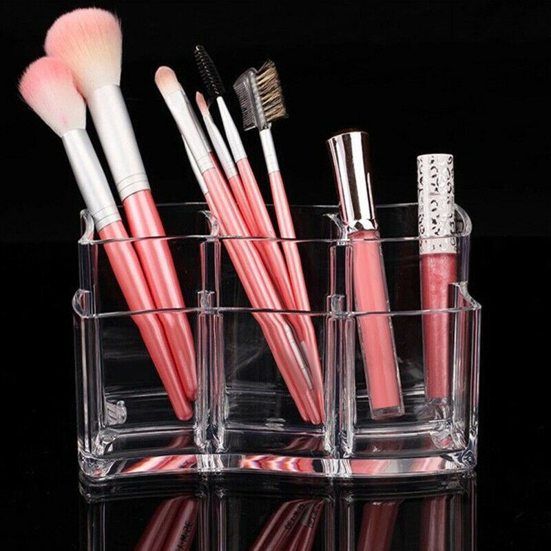 6 Grids Transparent Plastic Lipsticks Makeup Brush Cosmetics Display Stand  R8T8