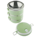 Stainless Steel Thermal Meal Lunch Box Insulated Bento Picnic Camping Green