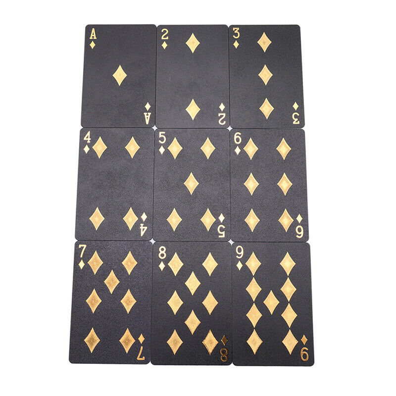 Waterproof Plastic Playing Cards Game Black Poker Polish Poker Star Board GSEAU