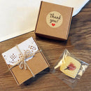 600 Thank You Sealing Stickers Adhesive Envelope Gift Round Kraft Paper Labels