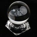 80mm Clear Crystal Glass Ball Sphere Balls Home Decoration -Solar System