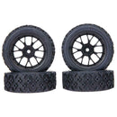 4pcs Star Pattern Rubber RC On Road Car Tires for 1/10 Universal Car Tamiya
