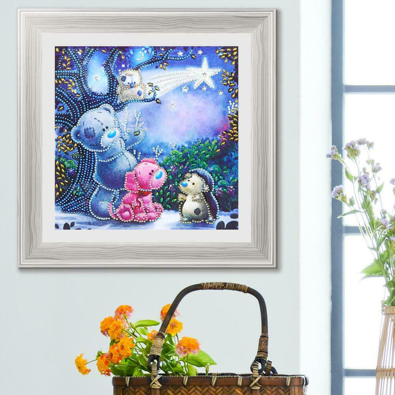 5D DIY Special Shaped Diamond Painting Bear Pattern Embroidery Home Decor