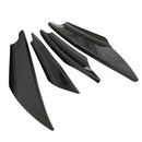 Universal 4 Pcs Set Carbon Fiber Bumper Fender Body Side Canards Shark Fins