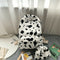 Cow Print Plush Drawstring Pouch Nylon Women Shoulder Pack Composite Set