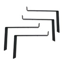 4x Heavy Duty Scaffold Board Rack Organizer Industrial Iron Shelf Brackets Black