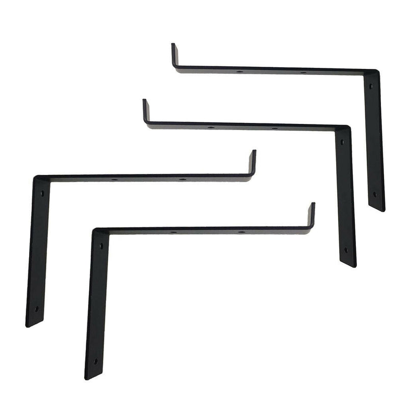 4x Heavy Duty Scaffold Board Rack Organizer Industrial Iron Shelf Brackets Black