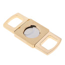 Alloy Cigar Cutter Double Cut Blade Guillotine in Soft Gift Case