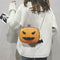 Cartoon Cute Pumpkin PU Leather Women Chain Shoulder Crossbody Bag (Yellow) SN9F
