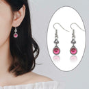 Retro Purple Turquoise Dangle Drop Stone Hook Ear Stud Earrings Women Supply
