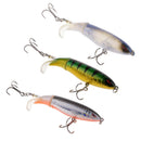 Pack of 3pcs Floating Hard Baits Topwater Whopper Popper Fishing Lures 10cm