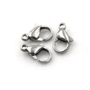 10Pcs Stainless Steel Lobster Clasp Fit Chain Bracelet Jewelry Finding SilverMO