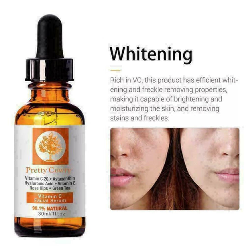 30ml Spots Remove Vitamin C Essence Face Serum Green Tea Oil Hyaluronic Aci M8T9