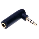 3.5mm Male to Female 90 Degree Adapter Audio Mic Stereo Plug Connector