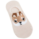 Women Cute Doggy Antiskid Socks Super Addorable Shallow Mouth Invisible Soc