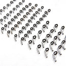 80Pcs Diy Eye Rings Fishing Rod Guide Tip Set Repair Kit For Fishing Rods S