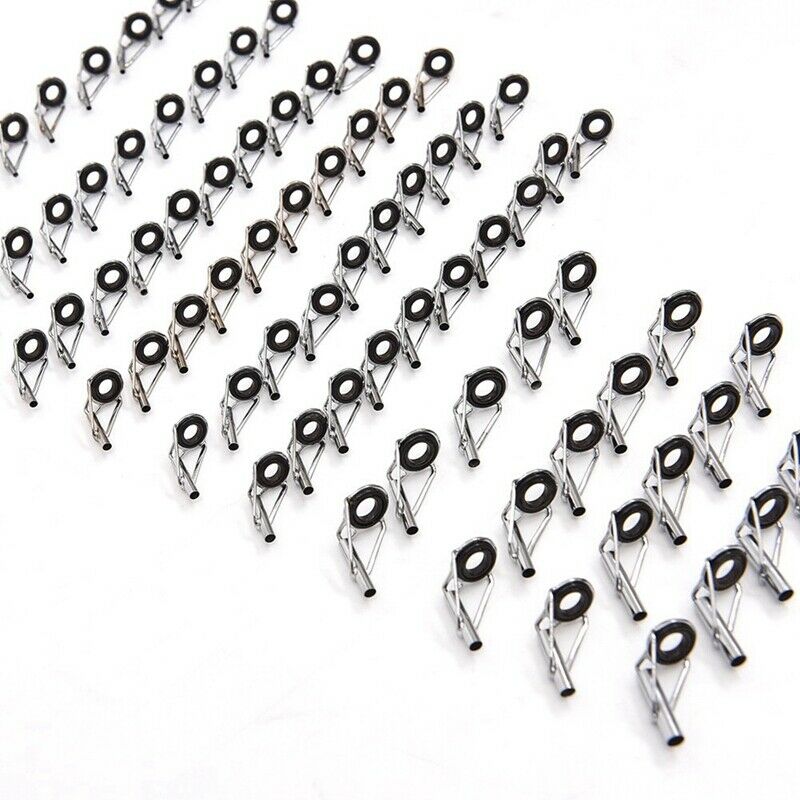80Pcs Diy Eye Rings Fishing Rod Guide Tip Set Repair Kit For Fishing Rods S