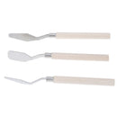 3Pcs wooden handel oil watercolor painting scraper oil palette  OZ