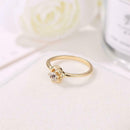 3pcs/set Rhinestone Heart Pendant Necklace Stud Earrings Ring Women Jewelry