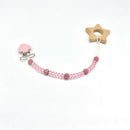 3 Pieces Baby Pacifier Crystal Pacifier Chain Clip  Pink  Blue  White