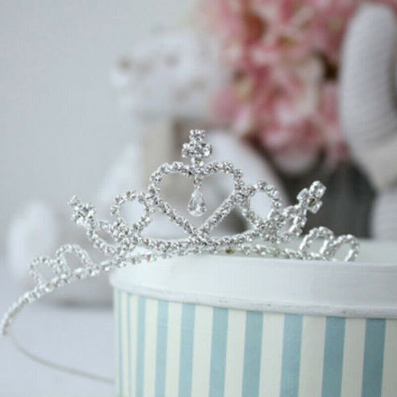 Rhinestone Crystal Tiara Hair Band Kid Girl Bridal Princess Prom Crown