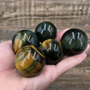1pc 100% Natural blue Tiger's eye jasper quartz Sphere crystal ball rock Healing