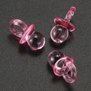100 Pink Mini Pacifier Pacifier - 2 cm - Pacifier for the baby shower or as B2F8