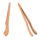 1x Bamboo Anti-Static Non Magnetic Plant Bonsai Tweezers Wooden Tool Bend ME