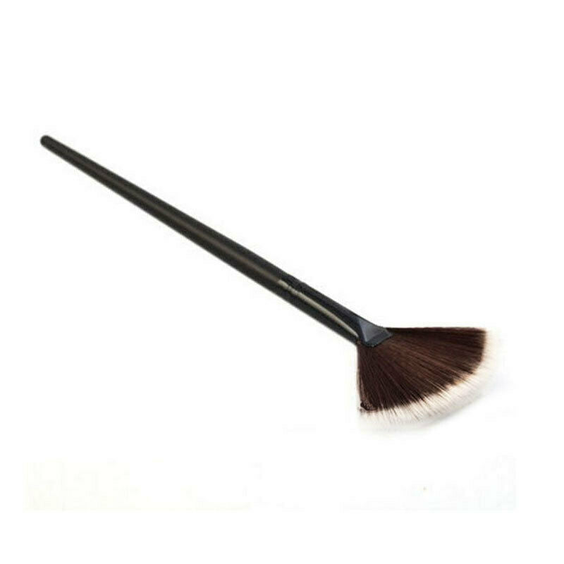 Pro Fan Shape Makeup Cosmetic Brush Blending Highlighter Contour Face Powd JQZ