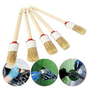 5Pcs/set Car Detailing Brush Boar Hair Vehicle Auto Clean For Wheel Interio O3N3