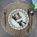 Placemat For Dining Table Pvc Plastic Hollow Insulation Round Baroque Medit E1T2