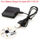 5in1 3.7V lipo battery usb charger adapter for syma x5 x5C x5x-1 rc drone FT
