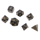 7pcs Zinc Alloy 14mm/0.55'' Dices Set for Dungeons &Dragons RPG MTG Games