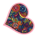 Colorful Flower Heart Embroidered Sew  Iron On Patch Badge Bag Fabric Appliqu FT