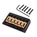 6 Strings Guitar Fixed Bridge Saddle for Electric/Cigar Box Guitar Black